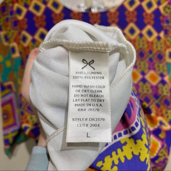 Everly Anthropologie Multi-Color Patterned Dress - Picture 8 of 12